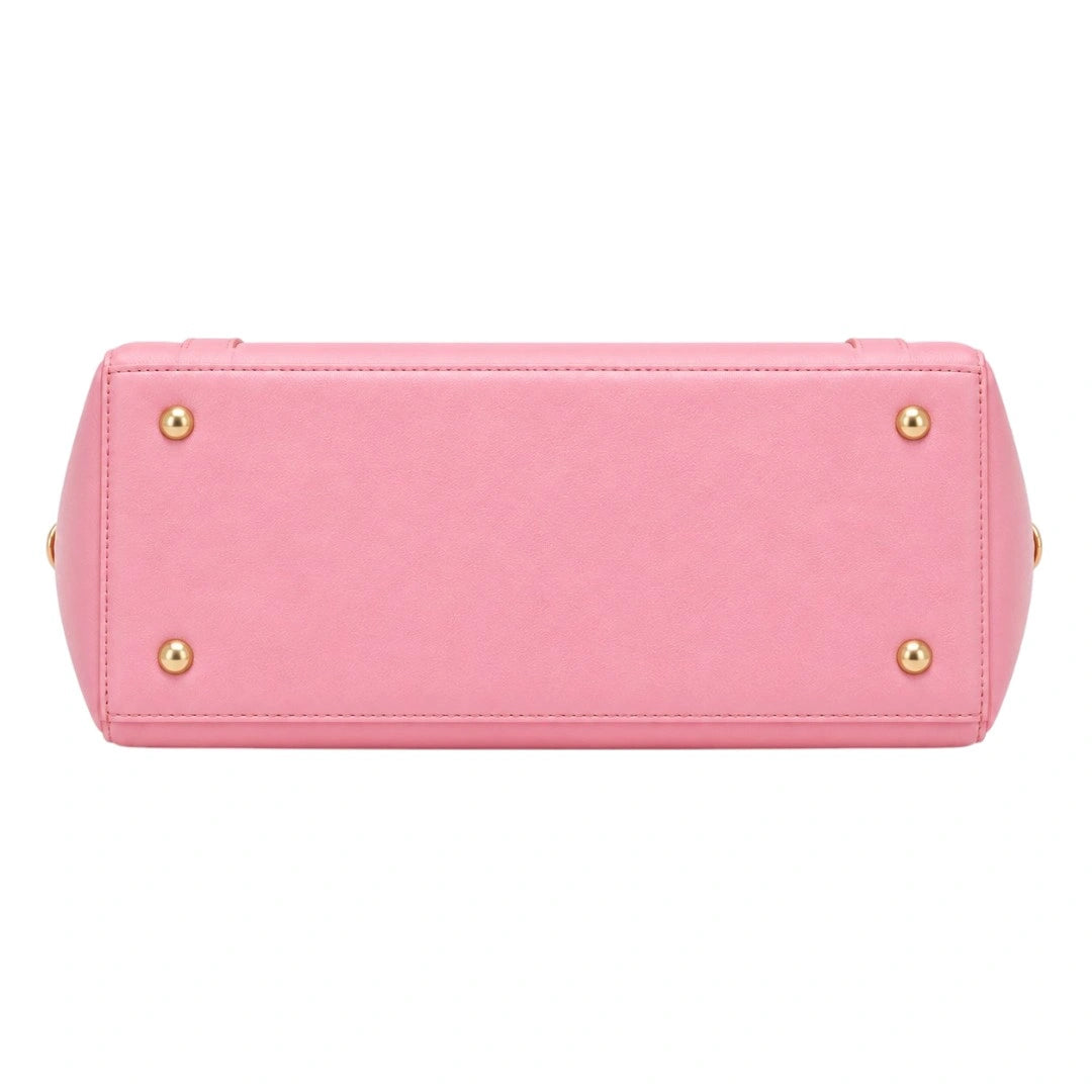 Elarabags Elegant Pink Leather Tote Handbag for Women