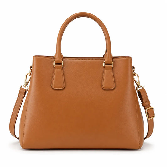 Elarabags Designer Tan Brown Shoulder Handbag for Women