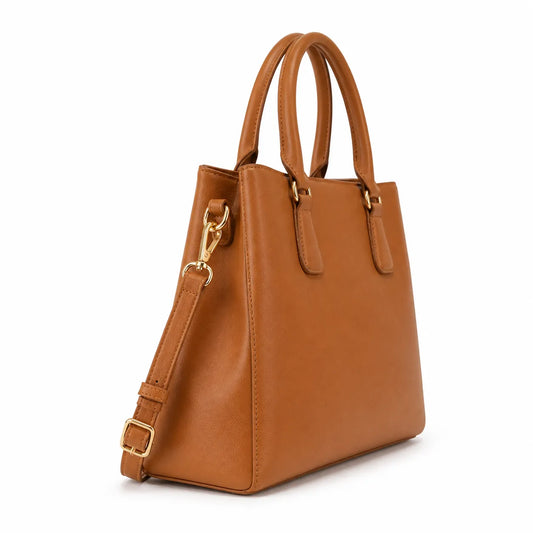 Elarabags Elegant Brown Classic Tote Handbag for Women