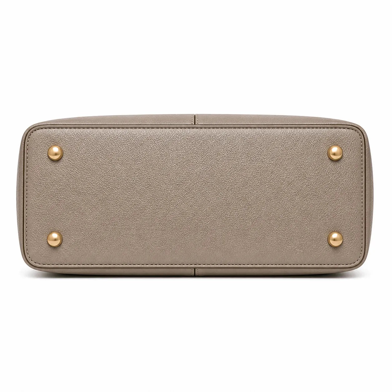Elarabags Elegant Taupe Leather Handbag with Shoulder Strap for Women