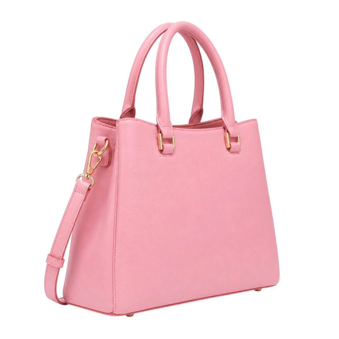 Elarabags Elegant Pink Leather Tote Handbag for Women